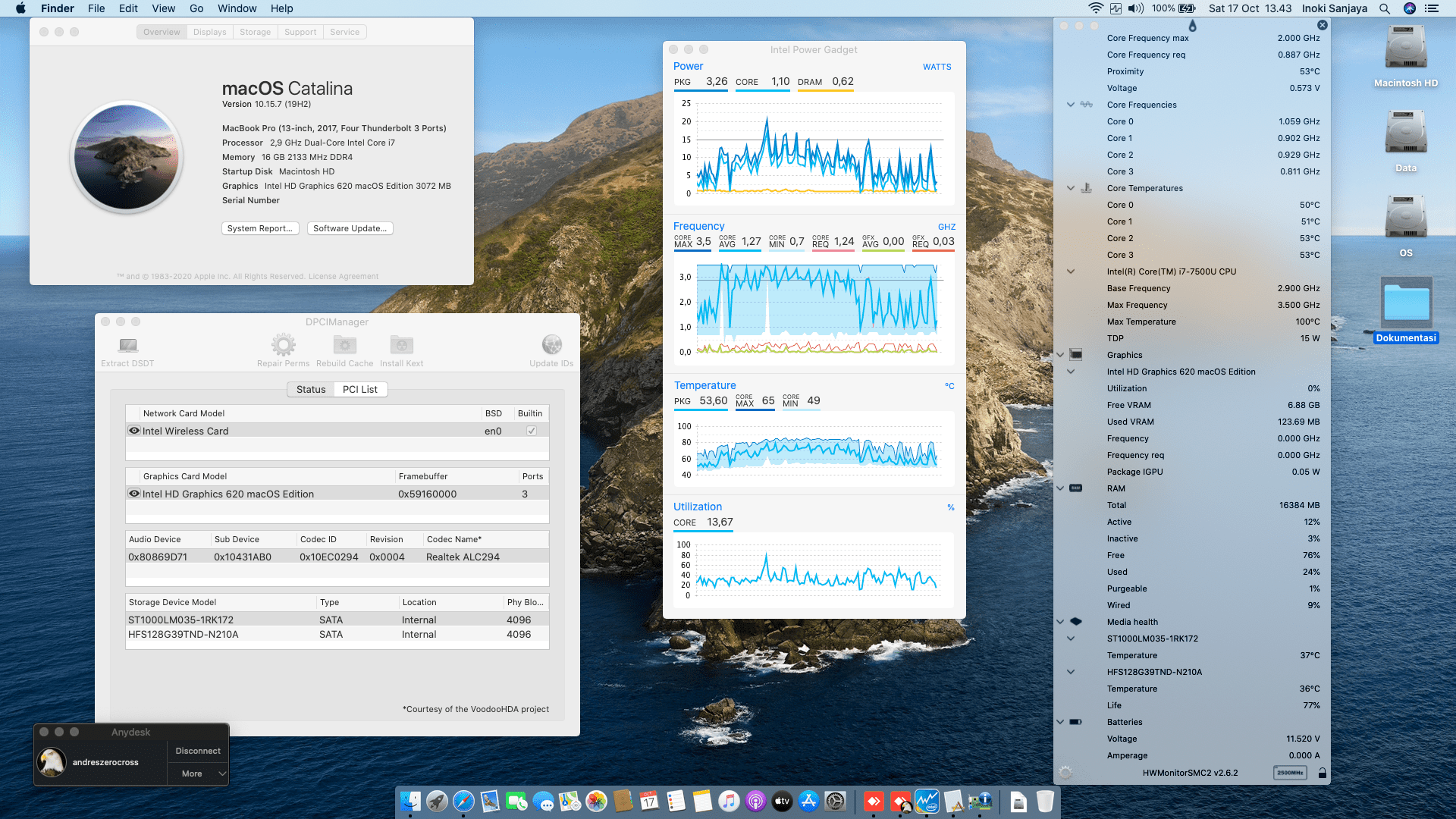 Success Hackintosh macOS Catalina 10.15.7 Build 19H2 in Asus Vivobook TP410UR